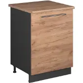 Vicco Wastafelkast Fame-Line Goudkleurig Eiken/Antraciet 60 cm, Model 63425
