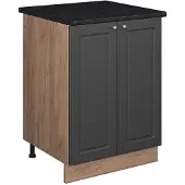 Vicco Wastafelkast Fame-Line Anthrazit-Gold Landhaus/Goudkleurig Eiken 60 cm, Model 65222