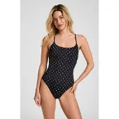 Hunkemoller Badpak Bordolino Zwart Dames | Maat: S