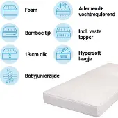Best Sleep Matras Babybedje 60x120 Breath Ease Luxe