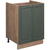 Vicco Wastafelkast Fame-Line, Groen-Goud Landhuis/Goudkleurig Eiken, 60 cm