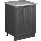 Vicco Keukenonderkast Fame-Line Donkergrijs/Antraciet 60 cm 1 deur met werkblad, Model 65160