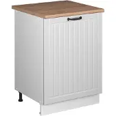 Vicco Keukenonderkast Fame-Line, Wit Landhuis/Wit, 60 cm 1 deur met werkblad