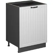 Vicco Keukenonderkast Fame-Line, Wit Landhuis/Antraciet, 60 cm 1 deur zonder werkblad