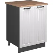 Vicco Wastafelkast Fame-Line Wit Landhuis/Antraciet 60 cm, Model 65286
