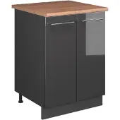 Vicco Wastafelkast Fame-Line Antraciet Hoogglans/Antraciet 60 cm, Model 65260