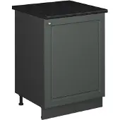 Vicco Keukenonderkast Fame-Line, Groen-Goud Landhuis/Antraciet, 60 cm 1 deur met werkblad