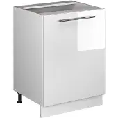 Vicco Keukenonderkast Fame-Line, Wit Hoogglans/Wit, 60 cm 1 deur zonder werkblad