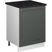Vicco Keukenonderkast Fame-Line, Groen-Goud Landhuis/Wit, 60 cm 1 deur met werkblad