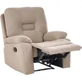 Beliani BERGEN - Handmatig verstelbare fauteuil - Taupe - Polyester