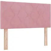 vidaXL Boxspringbed met matras en LED-verlichting, roze, 90 x 200 cm, fluweel