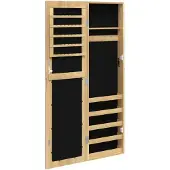 vidaXL Sieradenkast met spiegel wandgemonteerd 30x8,5x106 cm