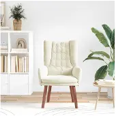 vidaXL Fauteuil Crème 63 x 67 x 94 cm Fluweel