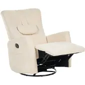 Beliani REA - Relaxfauteuil - Lichtbeige - Chenille