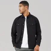 Threadbare Heren Mini Shacket Zwart