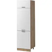 Vicco Hoge kast R-Line, Wit landelijk/Goudkleurig Eiken, 60 cm