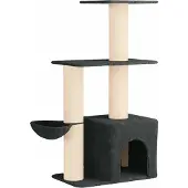 vidaXL Kattentoren met sisal krabpalen Donkergrijs 133 cm