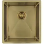 Pure.Sink Keukenwastafel 36x40 cm, goudkleurig, onderbouwmodel, plat model, inbouwmodel PLX3640-60