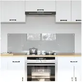 vidaXL Keukenachterwand, 2 stuks, lichtgrijs, 70 x 40 cm, gehard glas