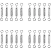 ISTOVO M4 Stainless Steel 304 Eye & Eye Turnbuckle Wire Rope Tension (20Pcs)
