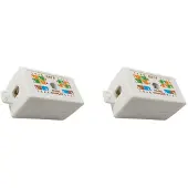Torribaly 2X RJ45 Cat6-Aansluitdoos voor Ethernet-Netwerkkabelverbindingsaccessoires