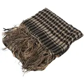 Torribaly Unisex Sjaal Katoen Lichtgewicht Geruite Kwastje Arabische Woestijn Shemagh, Beige