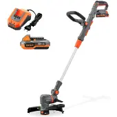 FUXTEC 20V accu-grastrimmer FX-E1RT20PROSET | inclusief accu | 28 cm snijbreedte | Draaibare graskantensnijder | Telescopische steel