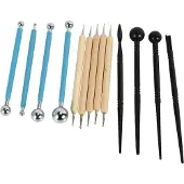 Zandona 13-Delige Balpenpuntengereedschap, Klei-Aardewerk-Modelleerset, Rotsschilderset