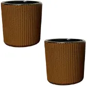 MPLCo Set van 2 Gietijzeren Theekopjes - 100 ml - Handgeschilderd Design