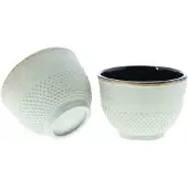 MPLCo Set van 2 gietijzeren theekopjes, Japans design, 100 ml