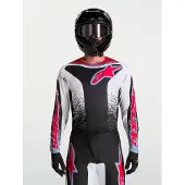 Alpinestars Fluid Drag Motocross shirt, zwart/wit/rood/blauw, maat M