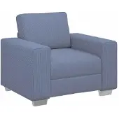 vidaXL Sofastoel Blauw 100x77x82 cm Corduroy Stof
