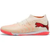 Puma Future 9 Match Zaalvoetbalschoenen (IN) Gebroken Wit Zwart Roze
