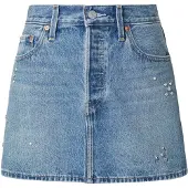 Levi's Rok 'Icon Skirt' blauw denim / zilver