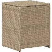 vidaXL Bankstel 7 st Beige en Crème Wit Poly Rattan en Staal