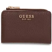 GUESS portemonnee Danielle SLG Zip Around Card Case Brown donkerbruin