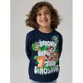 Name It Mini Shirt 'NMMJik Paw' navy / lichtgroen / kreeft / wit