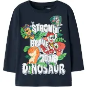 Name It Mini Shirt 'NMMJik Paw' navy / lichtgroen / kreeft / wit