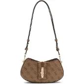 GUESS Dames Mini converteerbare schoudertas met Yvonne-logo beige (OSFA), Casual, Polyurethaan HWSG2378730