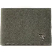 GUESS Leren kaarthoes Milano Bifold - Card Holder Grey / Blue Taupe