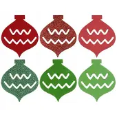 Titanum Filten Kerstballen Decoratie Rood Groen x6