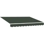 vidaXL Vervangingsdoek zonnescherm voor 3,5x2 m Donkergroen Polyester