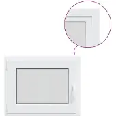 vidaXL Kleur binnenkant kelderraam Wit RISOR 70 x 50 cm