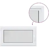 vidaXL Kleur binnenkant kelderraam Wit RISOR 110 x 55 cm