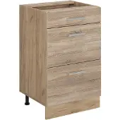 Vicco Keukenonderkast R-Line, Sonoma/Goudkleurig Eiken, 50 cm zonder werkblad