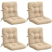 vidaXL 4-delige hoogrugkussen VIANEN 4 st 100% Polyester Crèmekleurig