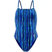 Speedo Printed Web Back Swimsuit Blauw 28 Vrouw