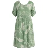 Apricot Cocoonjurk met palmprint