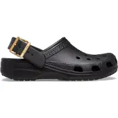 Crocs Klomp Unisex Classic Metallic Buckle Clog Black-Schoenmaat 38 - 39