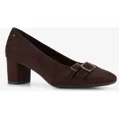 Jana dames pumps met H-leest donkerbruin maat 42